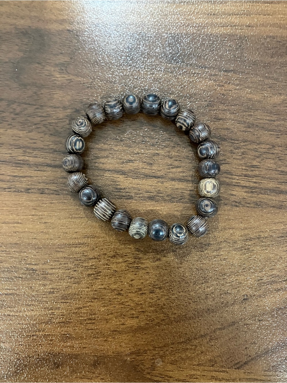 & Other Stories Brown Wood Bead Bracelet